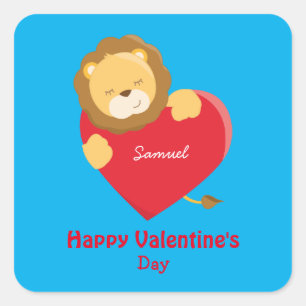 Cute Valentine day for him Square Sticker