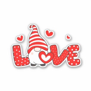 Cute valentine gnome