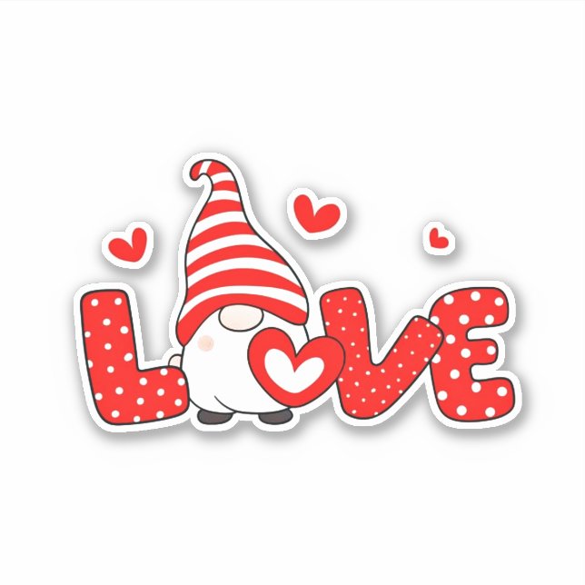 Cute valentine gnome (Front)