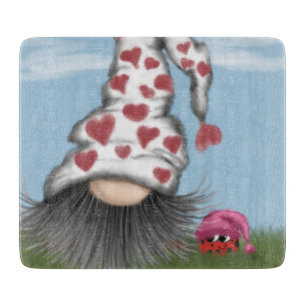 Cute Valentine Gnome Cutting Board