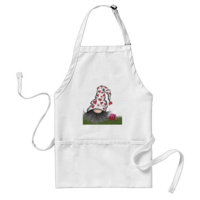 Cute Valentine Gnome Standard Apron (Front)