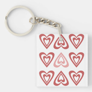 Cute Valentine Hearts – Love & Romance Design Key Ring