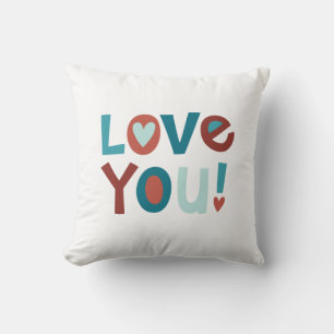 Cute Valentine I Love You Throw Pillow