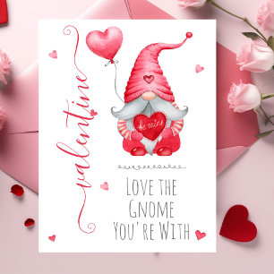 Cute Valentine Love the Gnome Youre With Card