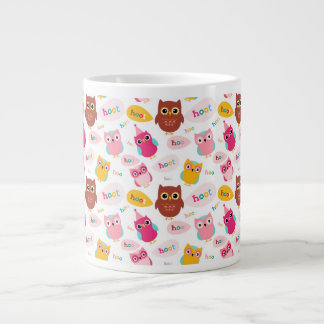 Cute Valentine Owls Large Coffee Mug