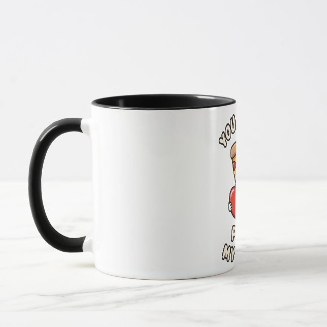 Cute Valentine Pizza Slice – Fun Romantic Gift for Mug (Left)