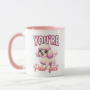 Cute Valentine Poodle – You’re Paw-fect Mug
