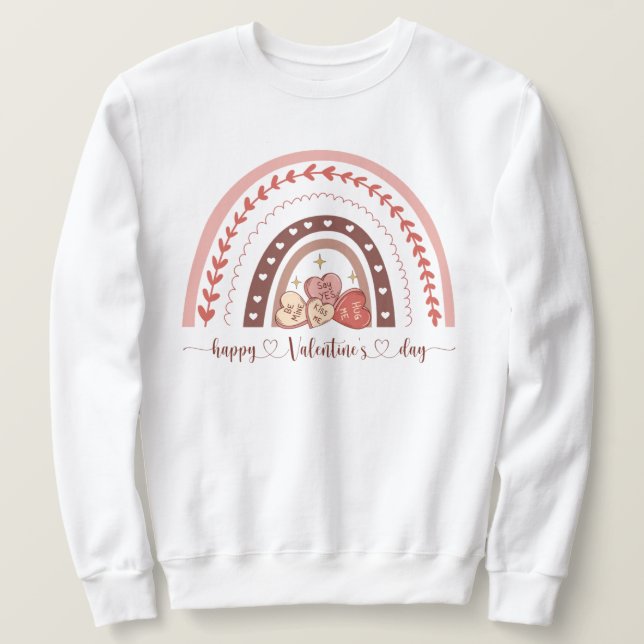 Cute Valentine Rainbow | Valentine Gift | Valentin Sweatshirt (Design Front)