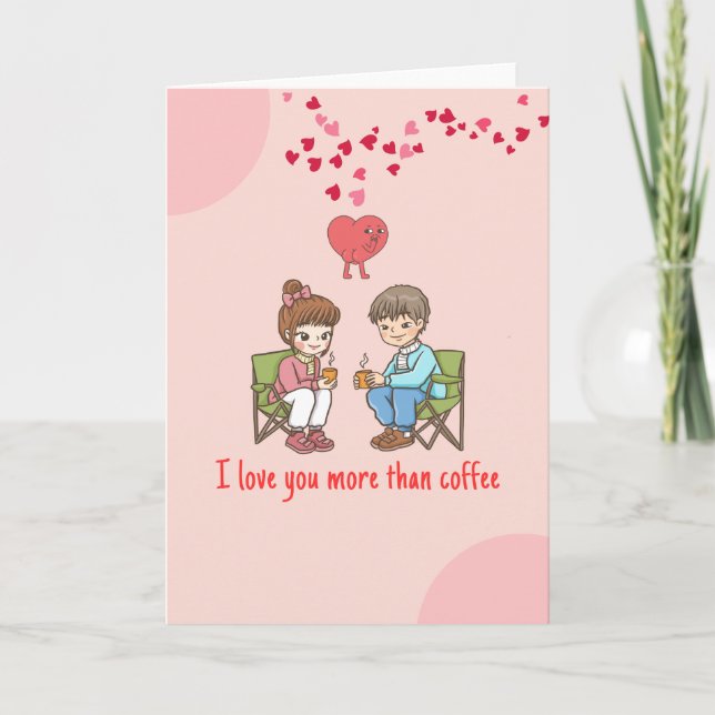 Cute Valentine’s Day Card – I Love You More Than C (Front)
