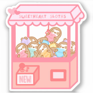 Cute Valentine’s Day Claw Machine Sloths