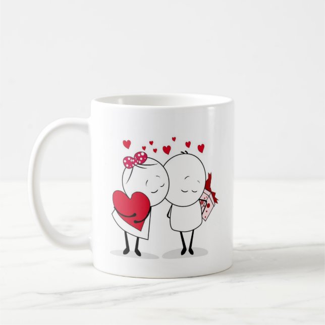 Cute Valentine’s Day Coffee Mug (Left)