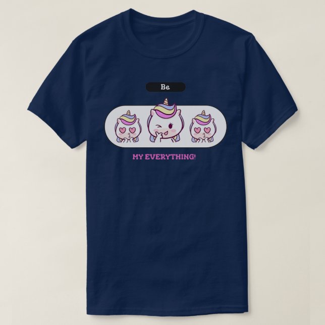 Cute Valentine Unicorn Essential T-Shirt (Design Front)