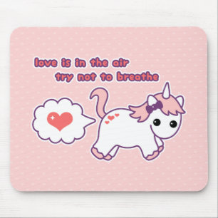 Cute Valentine Unicorn Mouse Mat