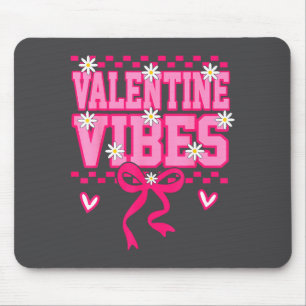 Cute Valentine Vibes Smile Face Valentines Day Gir Mouse Mat