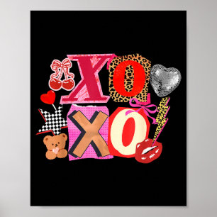 Cute Valentine Xoxo Funny Valentine Hearts Lover G Poster