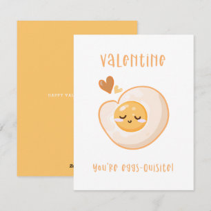 Cute Valentine You're eggs-quisite Valentines Day Holiday Card