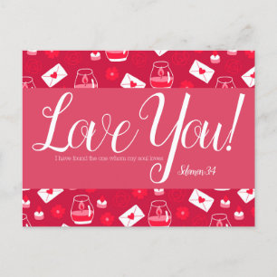 Cute Valentine's Bible Postcard