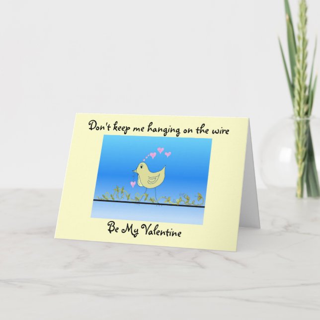 Cute Valentines Bird Holiday Card (Front)