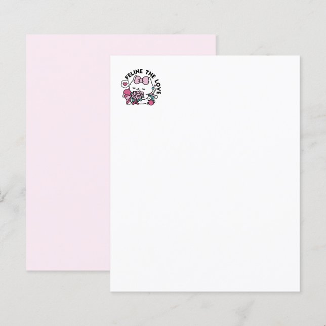 Cute Valentine's Cat Design – Feline the Love (Front/Back)