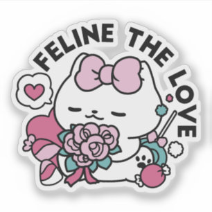 Cute Valentine's Cat Design – Feline the Love