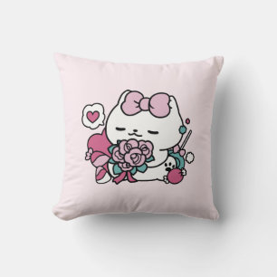 Cute Valentine's Cat Design – Feline the Love Cushion