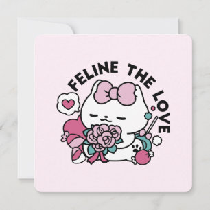 Cute Valentine's Cat Design – Feline the Love Invitation