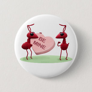 Cute Valentines' Day Ants 6 Cm Round Badge