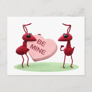 Cute Valentines' Day Ants Holiday Postcard