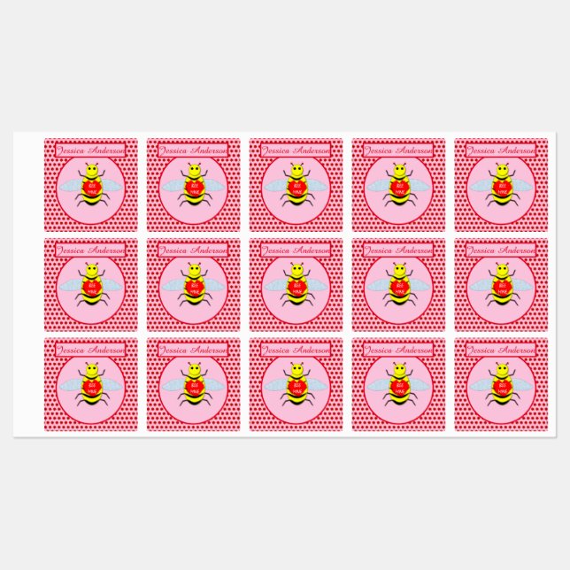 Cute Valentines Day Bee (Sheet)