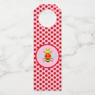 Cute Valentines Day Bee Custom Marriage Proposal Bottle Tag