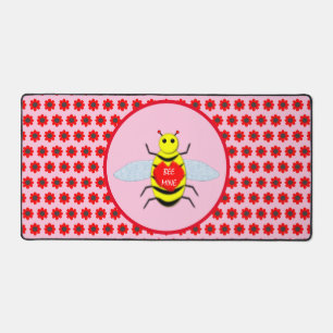 Cute Valentines Day Bee Desk Mat