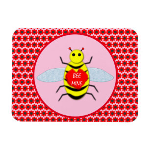 Cute Valentines Day Bee Magnet