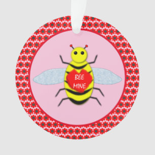 Cute Valentines Day Bee Ornament