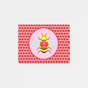 Cute Valentines Day Bee Post-it Notes