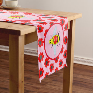 Cute Valentines Day Bee Short Table Runner