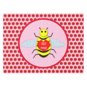 Cute Valentines Day Bee Tablecloth