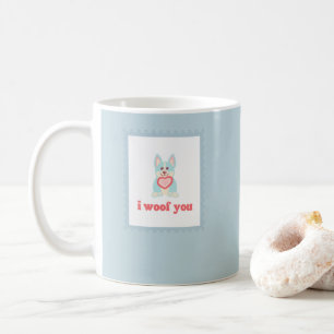 Cute Valentine's Day Blue Heart - Valentine_1 Coffee Mug