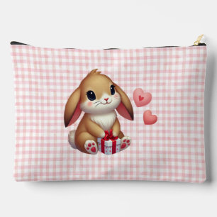 Cute Valentine's Day bunny rabbit Accessory Pouch