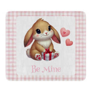 Cute Valentine's Day bunny rabbit Cutting Board
