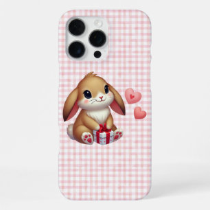 Cute Valentine's Day bunny rabbit iPhone 16 Pro Max Case