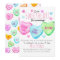 Cute Valentines Day candy heart baby shower invite