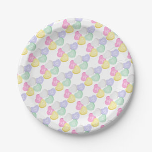 Cute Valentines Day Candy Hearts Paper Plate