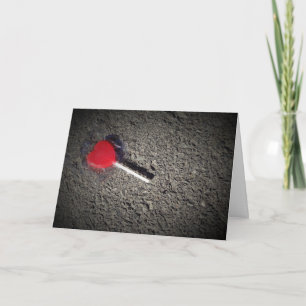 Cute Valentine's Day Card With Heart Sucker