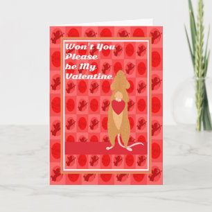 Cute Valentine's Day Card with Mouse