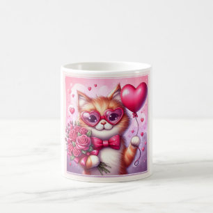 Cute Valentine's day cat/kitten Coffee Mug