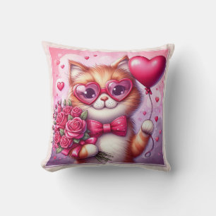 Cute Valentine's day cat/kitten Cushion