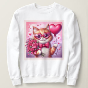Cute Valentine's day cat/kitten Sweatshirt