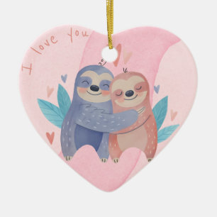 Cute Valentine's Day Ceramic Ornament