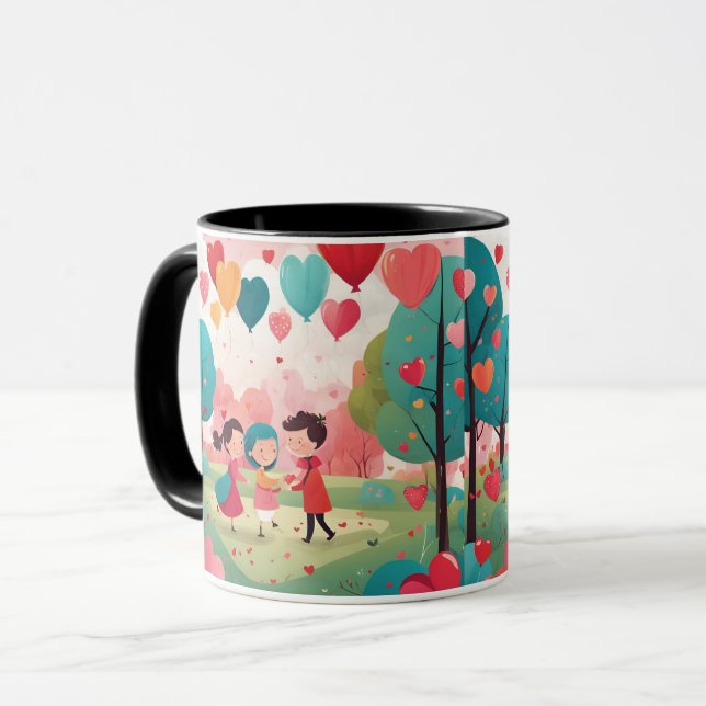 cute valentines day coffee mug (Front Left)