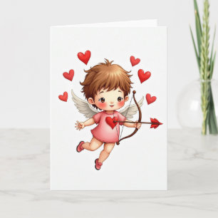 Cute Valentines Day Cupid Card